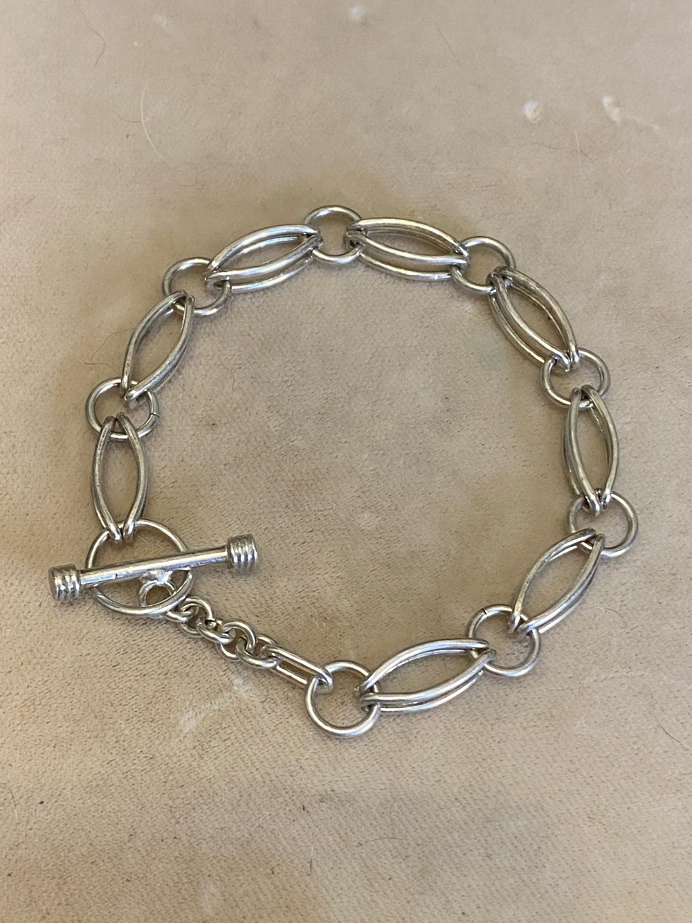 Vintage Sterling Silver Bracelet Toggle Clasp 925